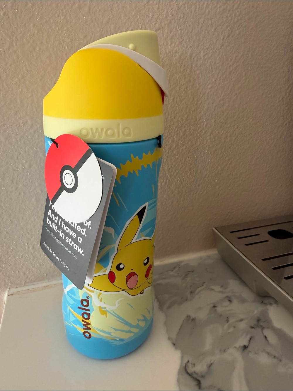 New Owala Kids' FreeSip 16oz Pokémon Pikachu Water Bottle